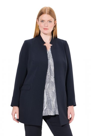 Ulla Popken 823318 Blazer con cuello alto Azul marino - Blazers - Blazers en tallas grandes para mujer