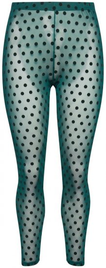 Ulla Popken 823383 Leggings de media de lunares Verde oliva - Medias & calcetines - 