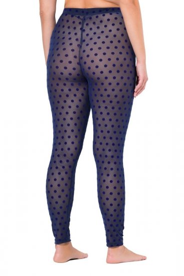 Ulla Popken 823383 Leggings de media de lunares Azul marino - Medias & calcetines - 