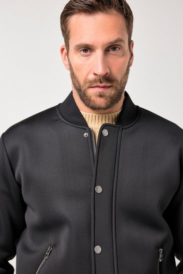JP1880 College Jacket Scuba Fabric with Zipper Black - Chaquetas - Chaquetas Tallas Grandes 2XL-8XL