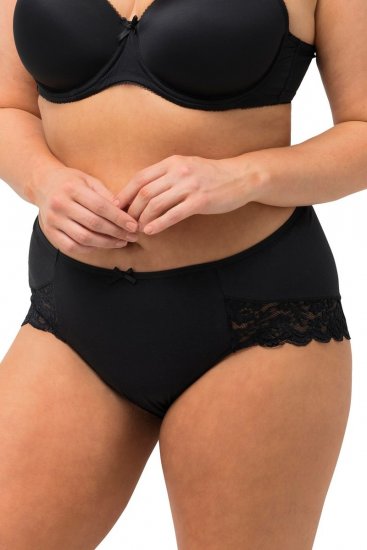 Ulla Popken 824106 Bragas con encaje pack de 2 Negro - Bragas - 