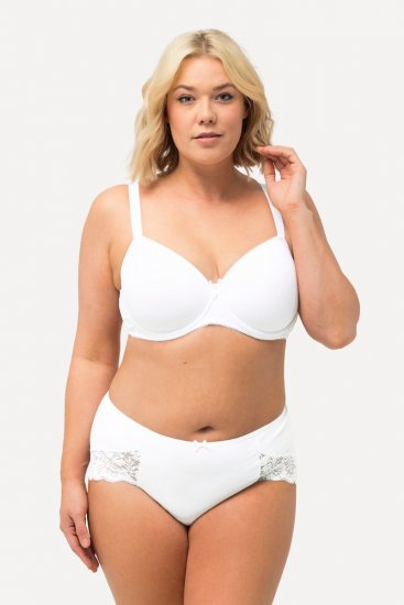Ulla Popken 824106 Bóxer con encaje pack de 2 Blanco - Bragas - 