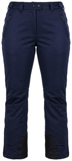 Ulla Popken 824297 Pantalón softshell con polainas para nieve Azul marino - Ropa de esquí - 