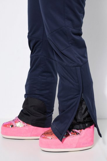 Ulla Popken 824297 Pantalón softshell con polainas para nieve Azul marino - Ropa de esquí - 