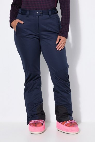 Ulla Popken 824297 Pantalón softshell con polainas para nieve Azul marino - Ropa de esquí - 