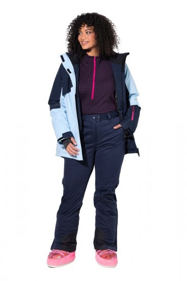 Ulla Popken 824297 Pantalón softshell con polainas para nieve Azul marino - Ropa de esquí - 
