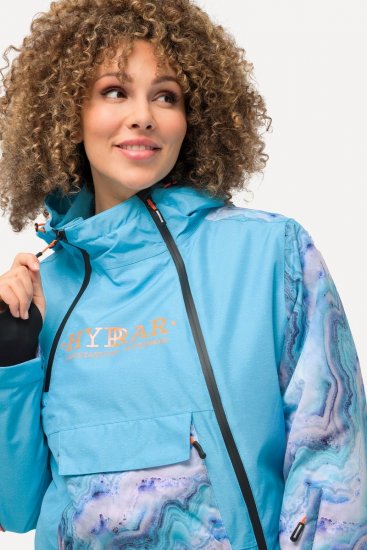 Ulla Popken 824429 Chaqueta de esquí jaspeada con triple función Azul - Ropa de esquí - 
