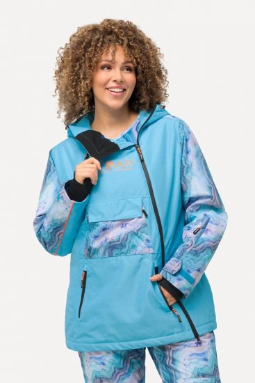 Ulla Popken 824429 Chaqueta de esquí jaspeada con triple función Azul - Ropa de esquí - 