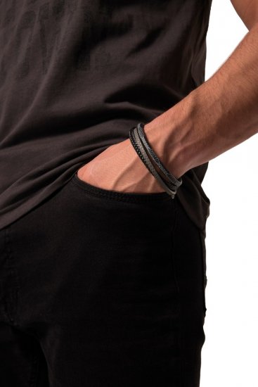 JP1880 824904 Pulsera extralarga Negro - Joyas - 