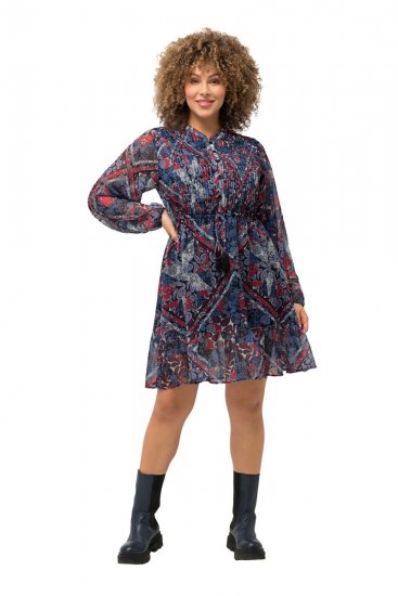 Ulla Popken 824976 Vestido estampado Azul marino - Vestidos midi - Vestidos midi de talla grande