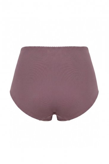 Ulla Popken 825788 Bragas de talle alto con encaje Marrón - Bragas - 
