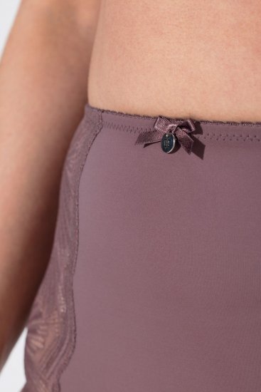 Ulla Popken 825788 Bragas de talle alto con encaje Marrón - Bragas - 