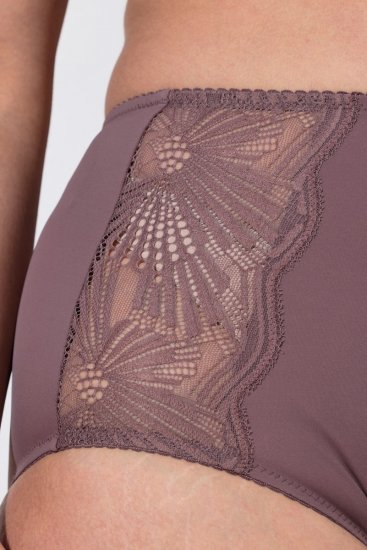 Ulla Popken 825788 Bragas de talle alto con encaje Marrón - Bragas - 