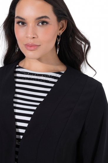 Ulla Popken 825828 Chaqueta Negro - Chaquetas - Chaquetas para mujer en tallas grandes