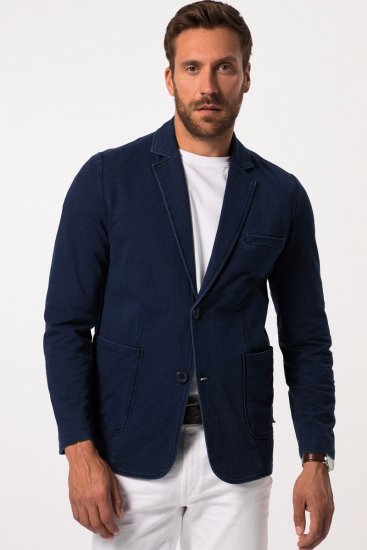 JP1880 826175 Blazer de felpa con look vintage Azul marino - Trajes - Trajes 2XL-8XL