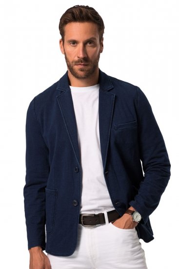 JP1880 826175 Blazer de felpa con look vintage Azul marino - Trajes - Trajes 2XL-8XL