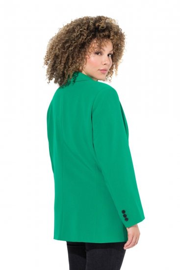 Ulla Popken 826487 Blazer oversize con bolsillos de solapa Verde esmeralda - Blazers - Blazers en tallas grandes para mujer