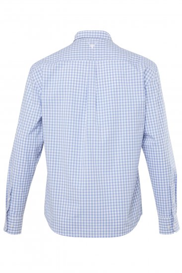 JP1880 Modern Fit Button-Down Collar Long Sleeve Check Shirt Light Blue - Camisas - Camisas 2XL-10XL
