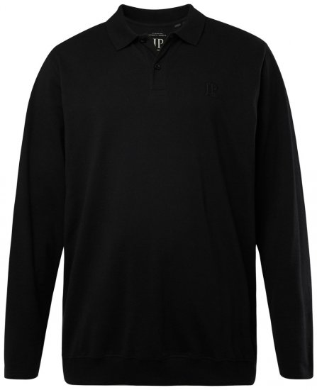 JP1880 827115 Polo de manga larga con corte para barriga Negro - Polos - Polos 2XL-8XL