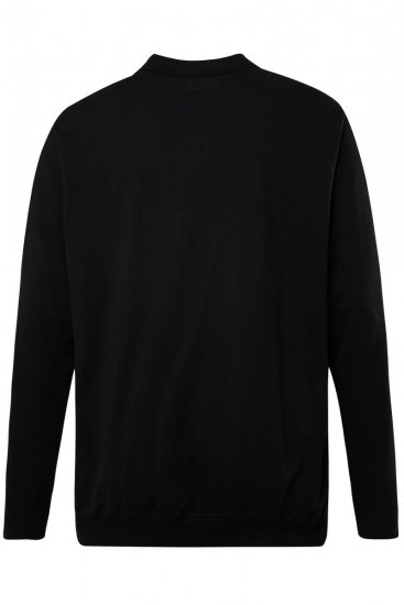 JP1880 827115 Polo de manga larga con corte para barriga Negro - Polos - Polos 2XL-8XL