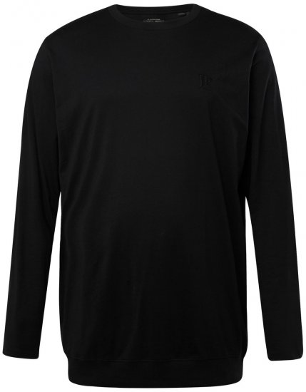 JP1880 827128 Camiseta de manga larga con corte para barriga Negro - Camisetas - Camisetas - 2XL-14XL