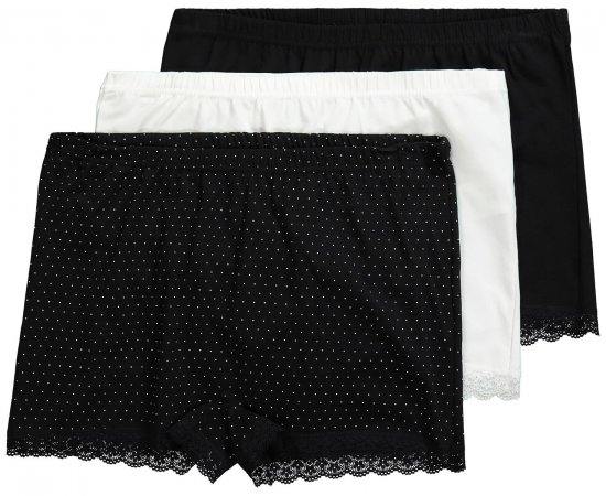 Ulla Popken 827286 Bóxer pack de 3 Negro - Bragas - 