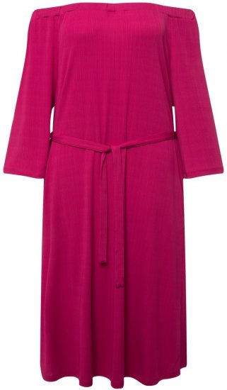 Ulla Popken 827740 Vestido de jersey con manga 3/4 Rosa - Vestidos midi - Vestidos midi de talla grande