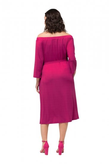 Ulla Popken 827740 Vestido de jersey con manga 3/4 Rosa - Vestidos midi - Vestidos midi de talla grande