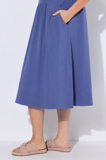 Ulla Popken 827920 Vestido de jersey de manga corta Azul - Vestidos de punto jersey - 
