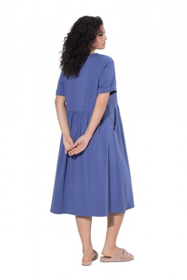 Ulla Popken 827920 Vestido de jersey de manga corta Azul - Vestidos de punto jersey - 