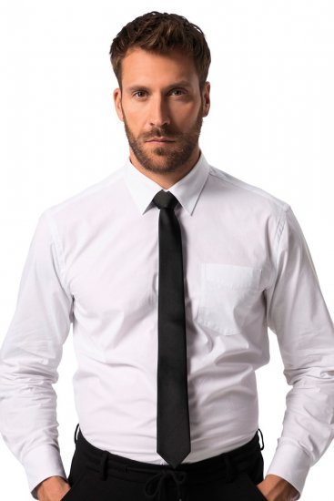 JP1880 828309 Corbata de seda extralarga Negro - Corbatas y pajaritas - 