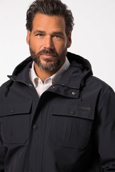 JP1880 828706 Chubasquero con cremallera oculta Azul marino - Chaquetas - Chaquetas Tallas Grandes 2XL-8XL