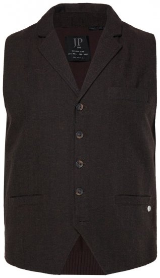 JP1880 828736 Chaleco de tweed con espalda de punto Marrón oscuro - Trajes - Trajes 2XL-8XL