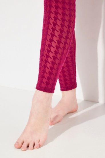 Ulla Popken 828982 Leggings de media de cuadros Rojo baya - Medias & calcetines - 