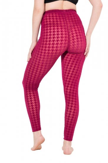 Ulla Popken 828982 Leggings de media de cuadros Rojo baya - Medias & calcetines - 