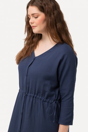 Ulla Popken 829143 Vestido camisero Azul marino - Vestidos camiseros - 