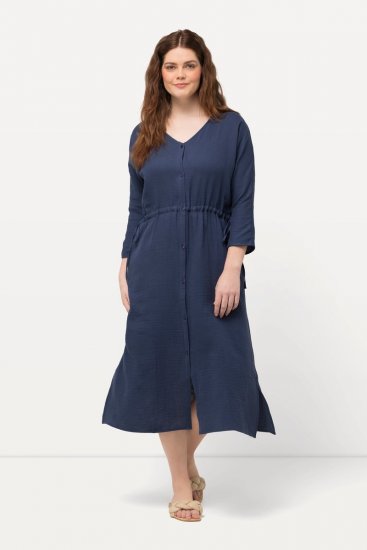 Ulla Popken 829143 Vestido camisero Azul marino - Vestidos camiseros - 