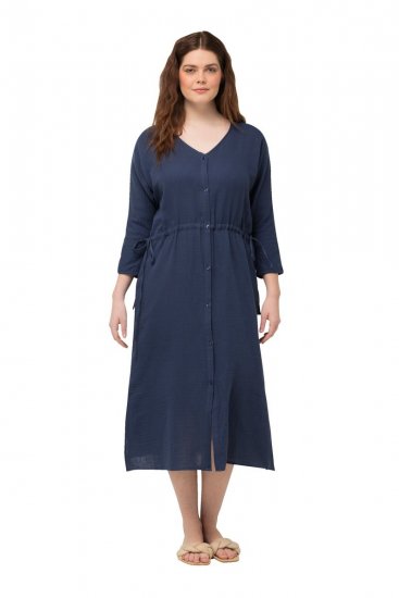 Ulla Popken 829143 Vestido camisero Azul marino - Vestidos camiseros - 