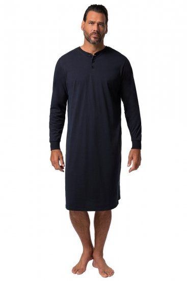 JP1880 Henley Long Sleeved Night Dress Navy - Ropa interior - Ropa interior 2XL-8XL