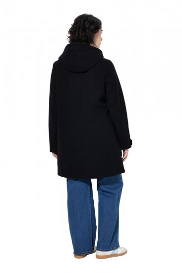 Ulla Popken 829347 Trenca Negro - Abrigos - Abrigos de talla grande