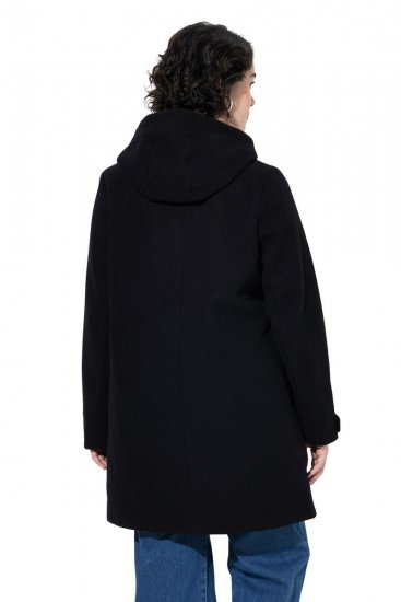 Ulla Popken 829347 Trenca Negro - Abrigos - Abrigos de talla grande