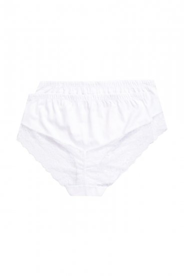 Ulla Popken 830094 Bragas con encaje pack de 2 Blanco - Bragas - 