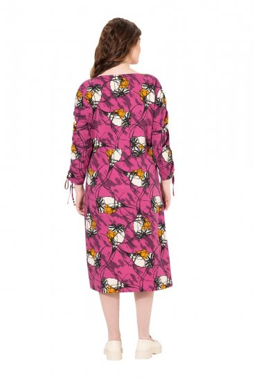 Ulla Popken 830151 Vestido de flores Rosa - Vestidos maxi - Vestidos largos en tallas grandes