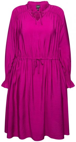 Ulla Popken 830615 Vestido de manga larga con volantes Lila - Vestidos midi - Vestidos midi de talla grande