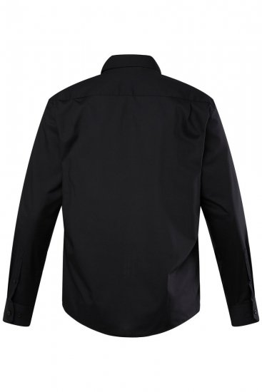 Men+ 753 Camisa de vestir manga larga con cuello clásico Negro - Camisas - Camisas 2XL-10XL