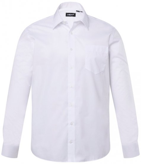 Men+ 753 Camisa de vestir manga larga con cuello clásico Blanco - Camisas - Camisas 2XL-10XL