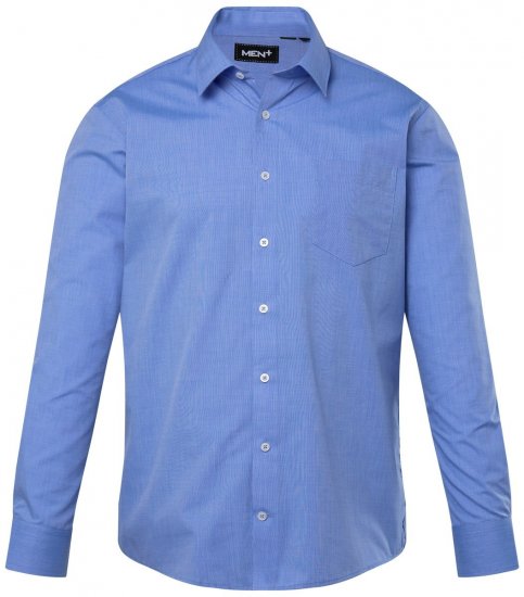Men+ 753 Camisa de vestir manga larga con cuello clásico Azul claro - Camisas - Camisas 2XL-10XL