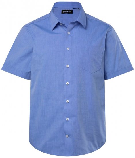 Men+ 756 Camisa de vestir manga corta con cuello clásico Azul claro - Camisas - Camisas 2XL-10XL
