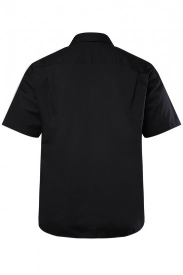 Men+ 758 Camisa de vestir manga corta con cuello abierto Negro - Camisas - Camisas 2XL-10XL