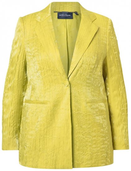 Ulla Popken 830767 Blazer efecto arrugado Verde claro - Blazers - Blazers en tallas grandes para mujer